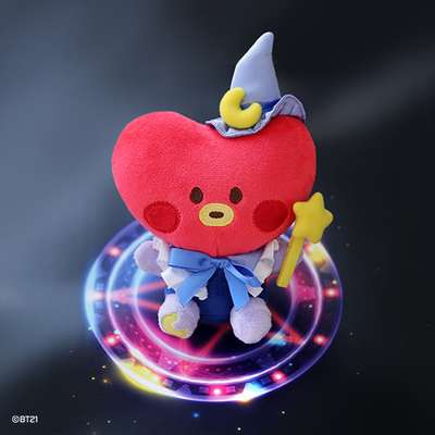BT21 minini Plush Keyring [Wizard] - TATA
