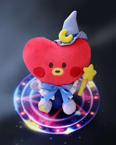 BT21 minini ぬいぐるみキーリング [魔法使い] - タタ(TATA)