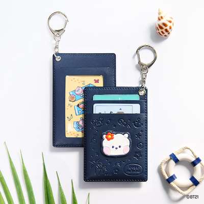 BT21 Leather Patch Card Holder [Vacation] - RJ