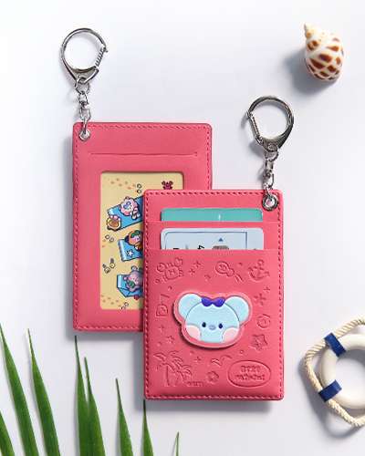 BT21 レザーパッチ カードホルダー [バカンス] - コヤ(KOYA)