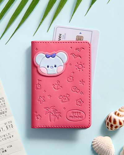 BT21 レザーパッチ カードケース [バカンス] - KOYA