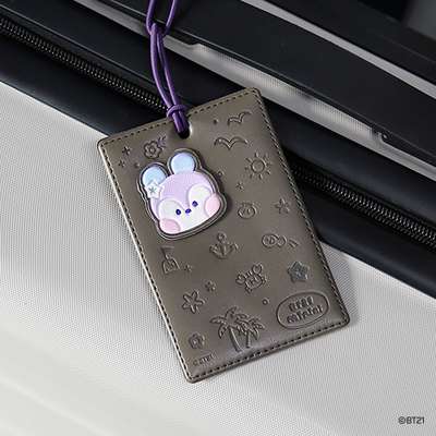 BT21 Leather Patch Luggage Tag [Vacation] - MANG