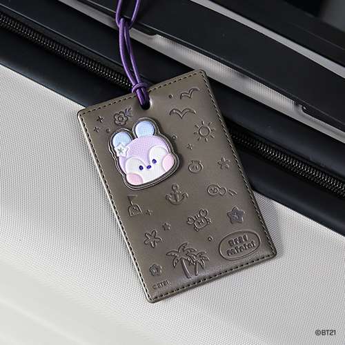 BT21 Leather Patch Luggage Tag [Vacation] - MANG