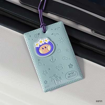 BT21 Leather Patch Luggage Tag [Vacation] - SHOOKY