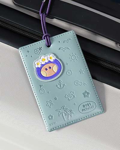 BT21レザーパッチ トラベルタグ [バカンス] - シュキ(SHOOKY)
