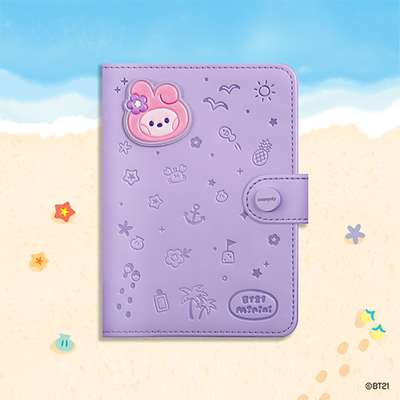 BT21 minini Leather Patch Passport Cover [Vacation] - COOKY