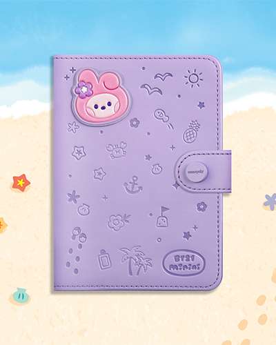 BT21 minini レザーパッチ パスポートケース [バカンス] - クッキー(COOKY)