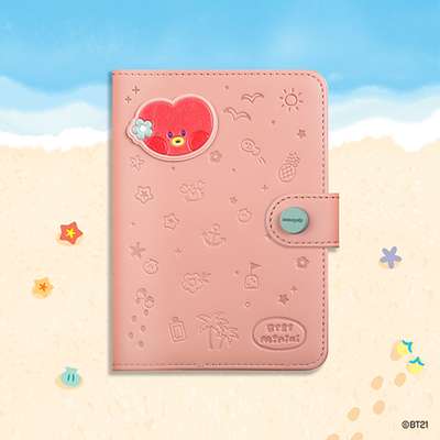 BT21 minini Leather Patch Passport Cover [Vacation] - TATA