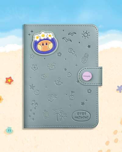 BT21 minini レザーパッチ パスポートカバー [バカンス] - シューキ(SHOOKY)