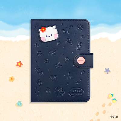 BT21 minini Leather Patch Passport Cover [Vacation] - RJ