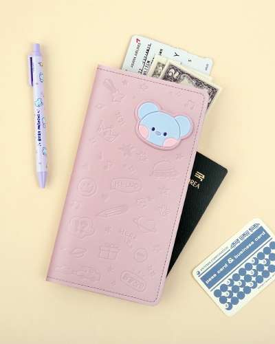 BT21 minini レザーパッチ パスポートカバー L- コヤ(KOYA)