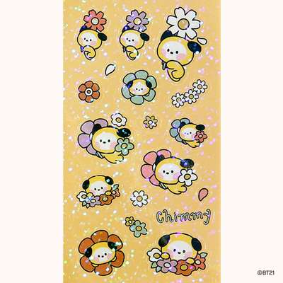 BT21 Hologram Sticker [Happy Flower] - Chimmy