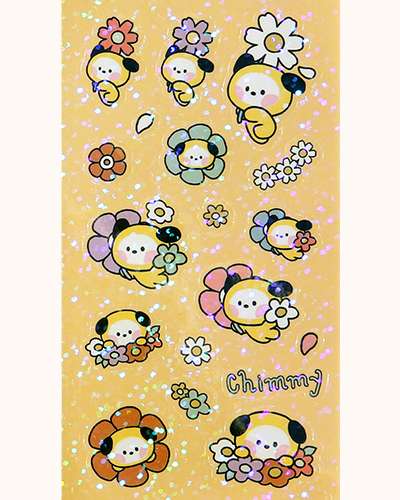 BT21 ホログラムステッカー [ハッピーフラワー]- チミ(CHIMMY)