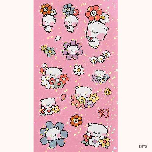 BT21 Hologram Sticker [Happy Flower] - RJ Edition