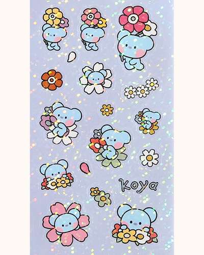 BT21ホログラムステッカー [ハッピーフラワー]- コヤ(KOYA)