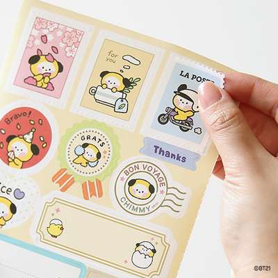 BT21 minini リムーバブルギフトステッカー- チミ(CHIMMY)