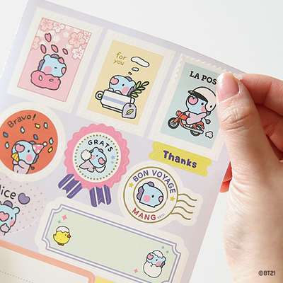 BT21 minini リムーバブルギフトステッカー- MANG(マン)