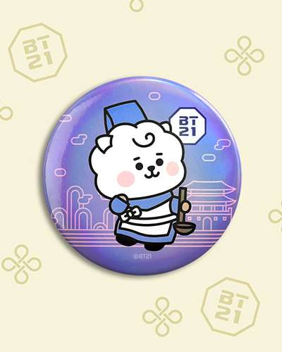 BT21 缶バッジ [韓服]- アールジェイ(RJ)