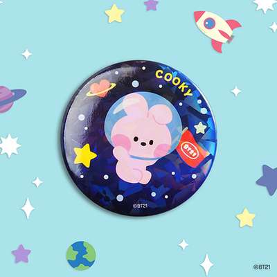 BT21 Can Badge [SPACE] - Cooky