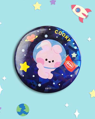 BT21 缶バッジ [SPACE]- クッキー(COOKY)