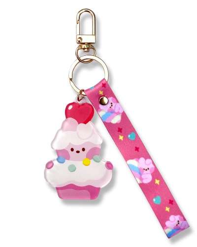 BT21 アクリルストラップキーリング [スウィーティ]-クッキー(COOKY)