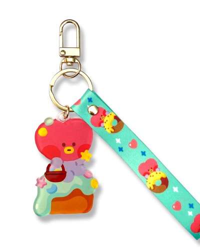 BT21 アクリルストラップキーリング [スウィーティ]-タタ(TATA)