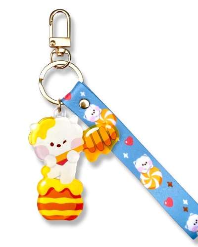 BT21 アクリルストラップキーリング [SWEETY]-RJ