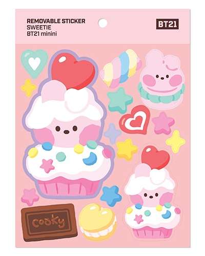 [BT21] リムーバブルステッカー [スウィーティ]- クッキー(COOKY)