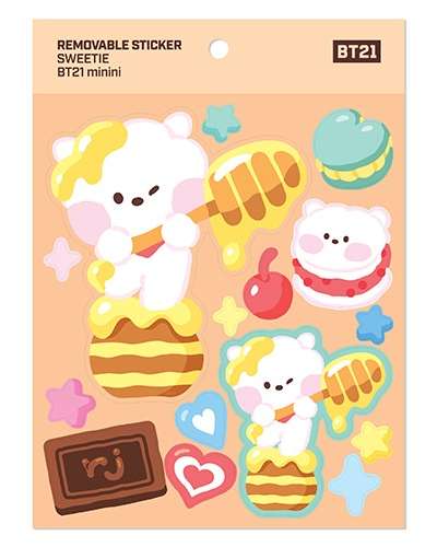 [BT21] リムーバブルステッカー [スウィーティ]- アールジェイ(RJ)