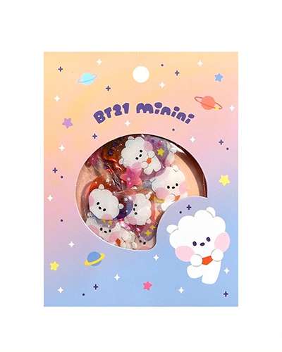[BT21] minini フレークステッカー- アールジェイ(RJ)