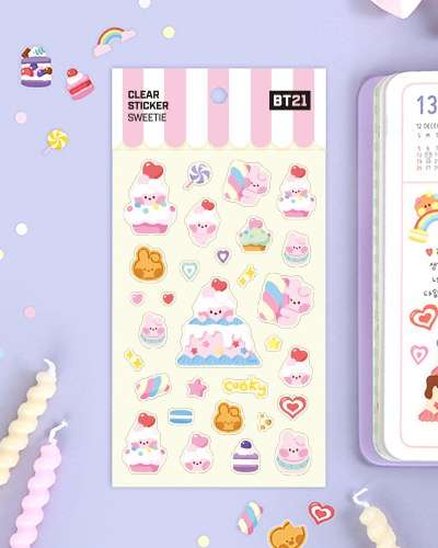 [BT21] クリアステッカー [スウィーティ]- クッキー(COOKY)