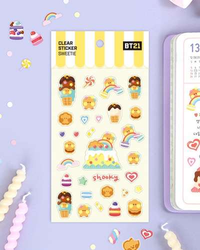 [BT21] クリアスティッカー [スウィーティ]- シューキ(SHOOKY)