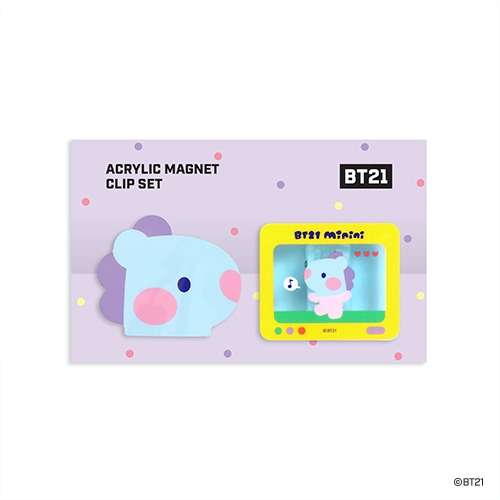 [BT21] Mini Acrylic Magnet Clip Set - MANG