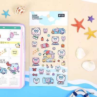 [BT21] Clear Sticker [Summer Sky]