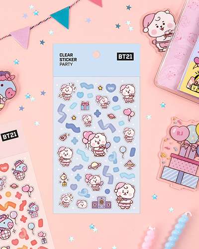 [BT21] Clear Sticker [Party]