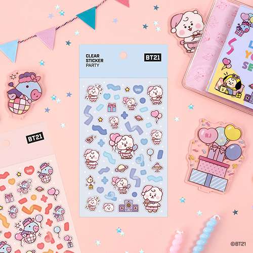 [BT21] Clear Sticker [Party]