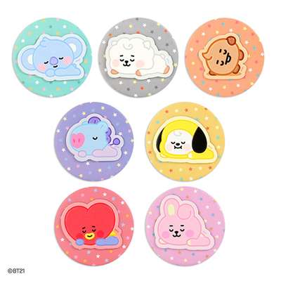 [BT21] Baby Leather Patch Pocket Mirror