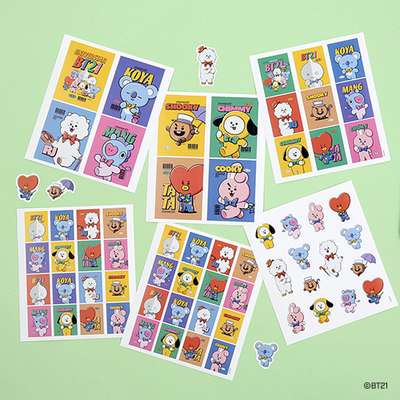 [BT21] Vintage Sticker Set