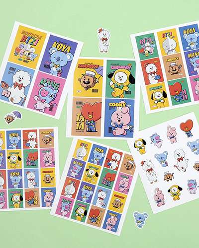 [BT21] Vintage Sticker Set