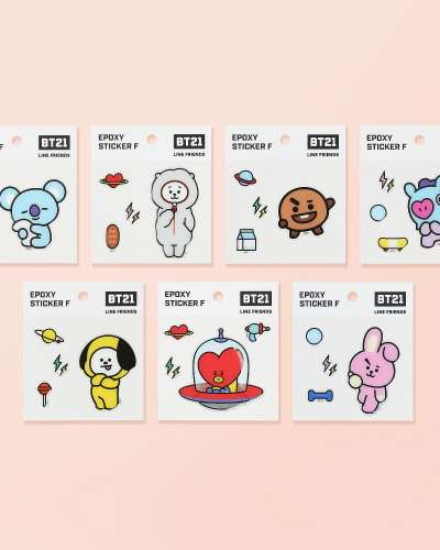 [BT21] Epoxy Sticker - F
