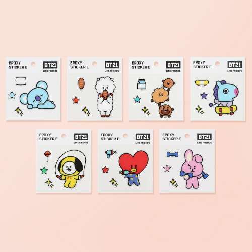 [BT21] Epoxy Sticker - E