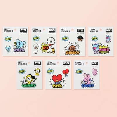 [BT21] Epoxy Sticker - D
