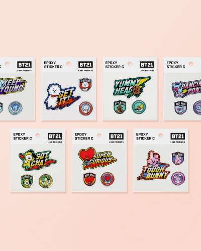 [BT21] Epoxy Sticker - C