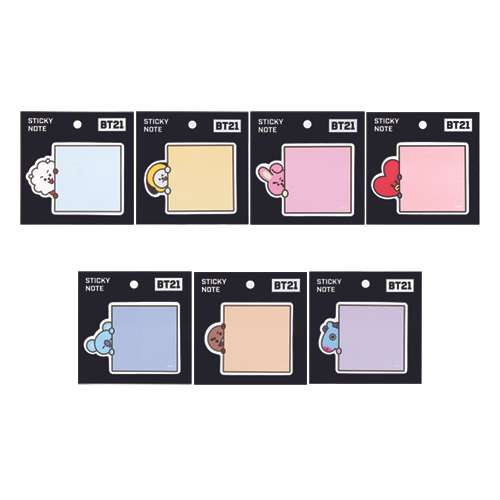 [BT21] Adhesive Memo Pad (Square)