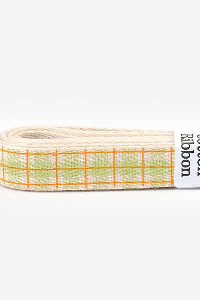 [100Y] cotton ribbon vol.6 - 37 Green check