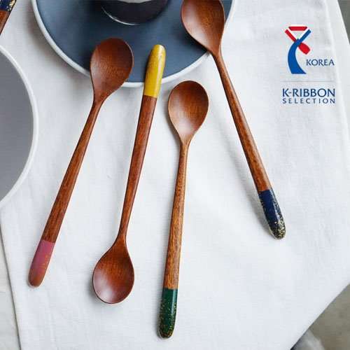 (Republic of Korea Superior Craft Product) Chilmong Geumsukangsan Lacquered Wooden Ear Multi-Purpose Spoon Single Piece (1pcs)