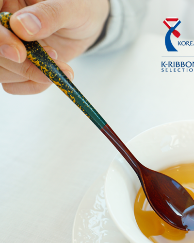 (Korea Excellence Craft) Chilmong Milky Way Lacquered Wood Tea Spoon/Tea Fork/Butter Knife 1pc