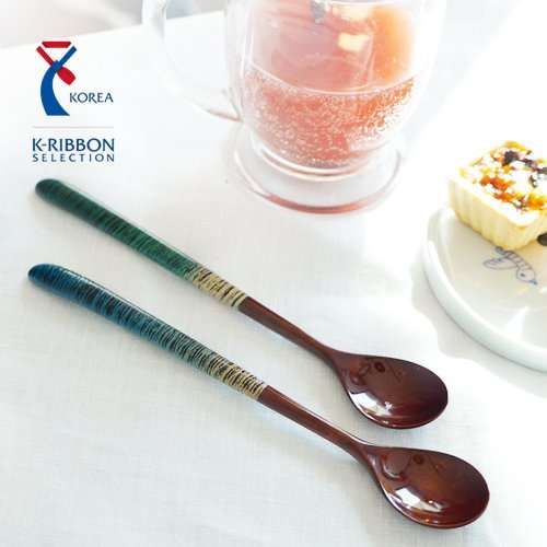 (Korea Excellence Craft) Chilmong Premium Wave Lacquer Wooden Ear Multi-Purpose Spoon Single (1pcs)