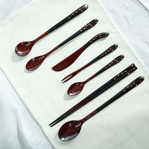 Constellation Lacquer Wood Spoon Set 7pcs _Made to Order