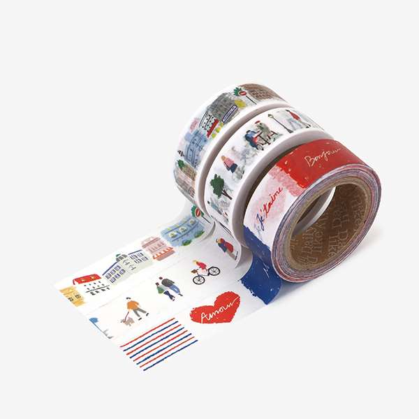 Masking Tape 3p Set - 01 Bonjour